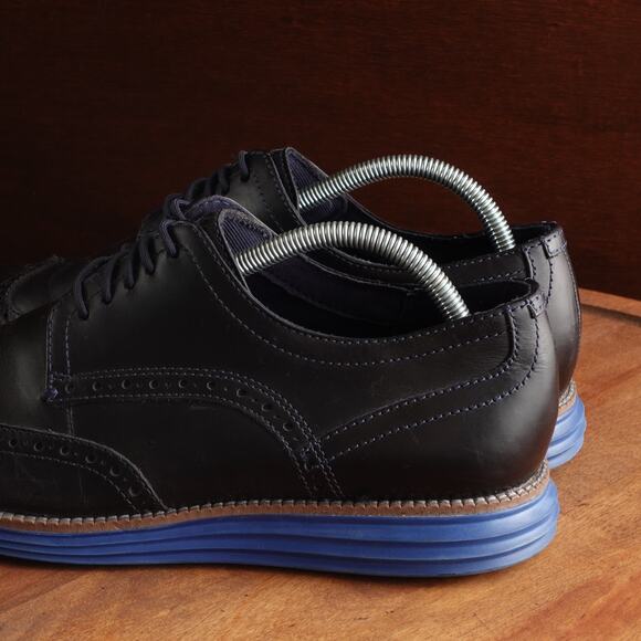 Cole Haan Oxfords Mens SZ 9.5M Blue Leather Wingtip Business Casual Shoes C35627 main image 13